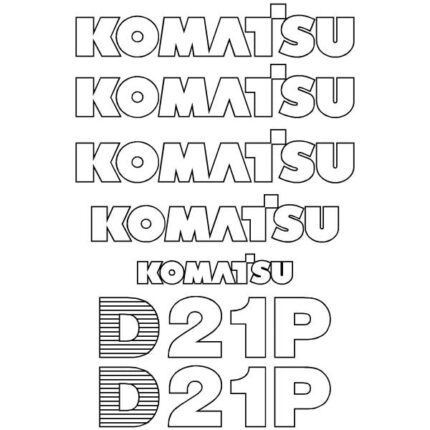 Komatsu D21P-7 Decal Kit