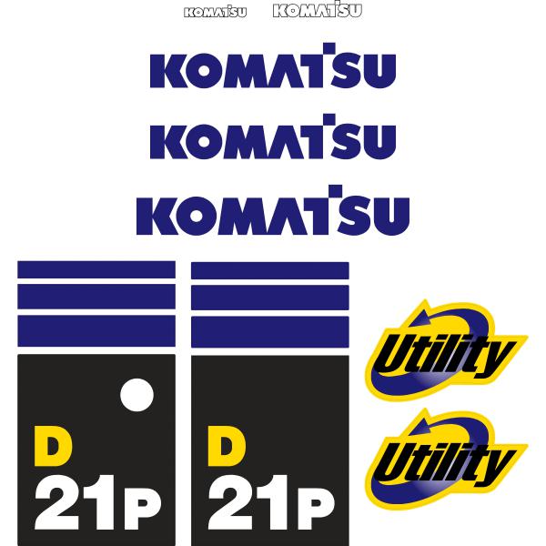 Komatsu D21P-8 Decal Kit Komatsu D21P-8 Decal Kit