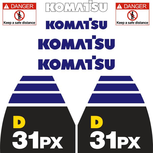Komatsu D31PX-22 Decal Kit Komatsu D31PX-22 Decal Kit