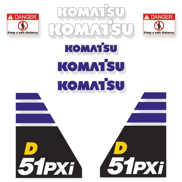 Komatsu D51PXI-24 Decal Kit Komatsu D51PXI-24 Decal Kit