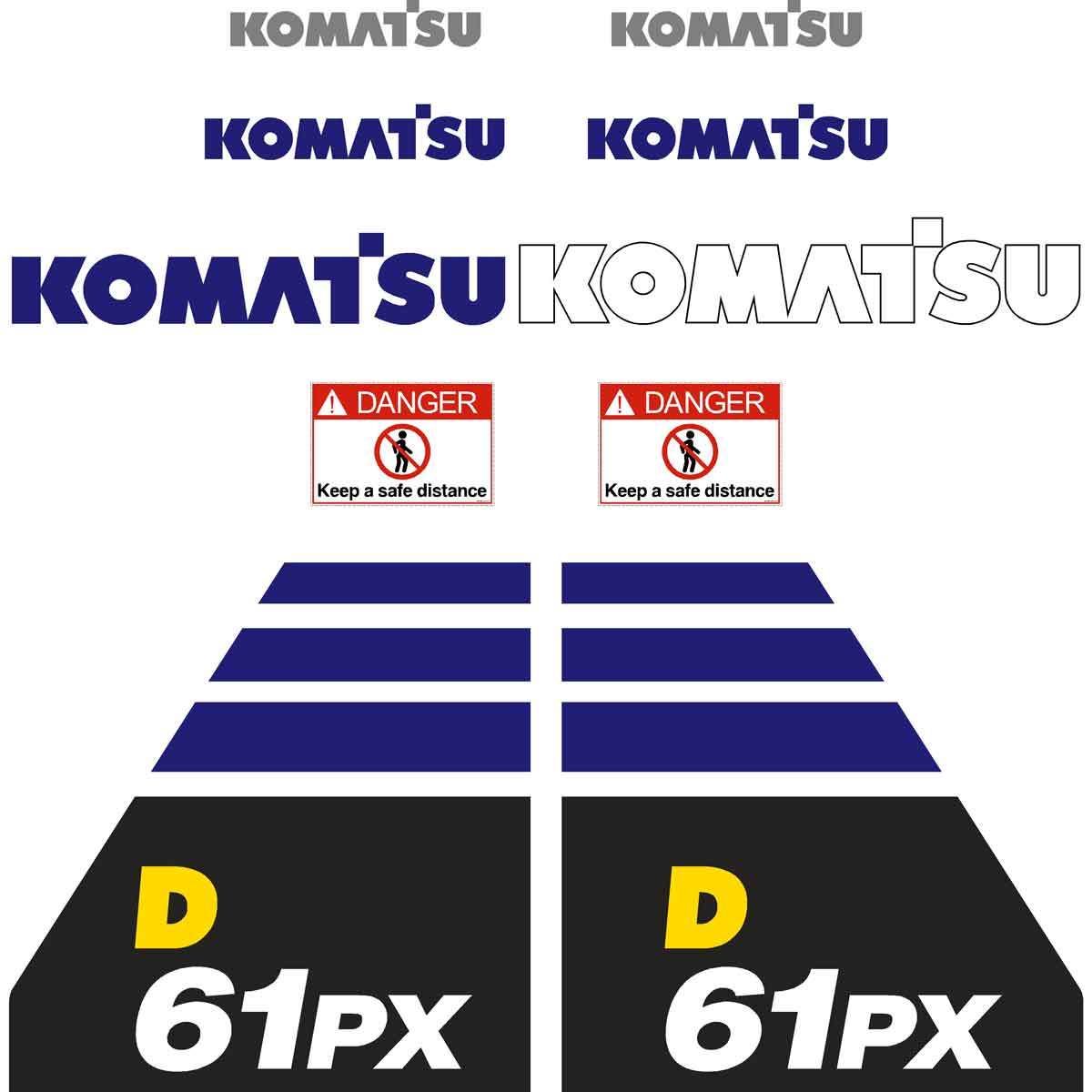 Komatsu D61PX-23 Decal Kit Komatsu D61PX-23 Decal Kit