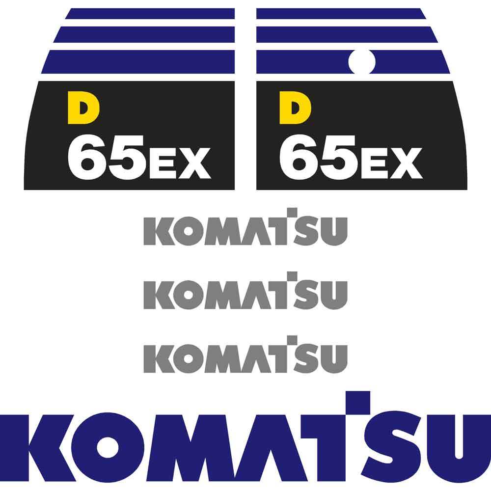 Komatsu D65EX-16 Decal Kit Komatsu D65EX-16 Decal Kit