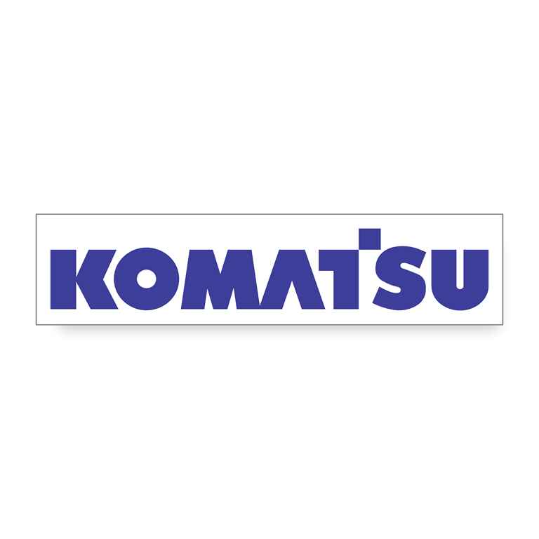 Komatsu Excavator Windshield Decal Komatsu Excavator Windshield Decal