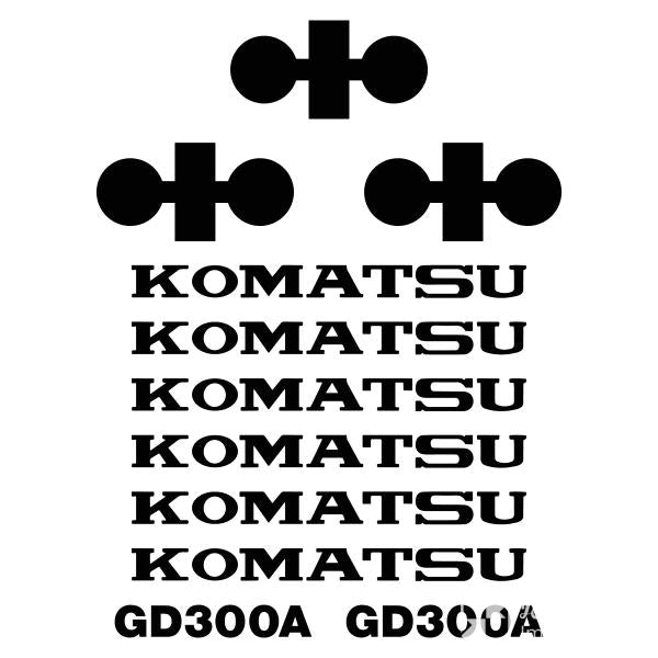 Komatsu GD300A Decal Kit - Komatsu GD300A Decal Kit -