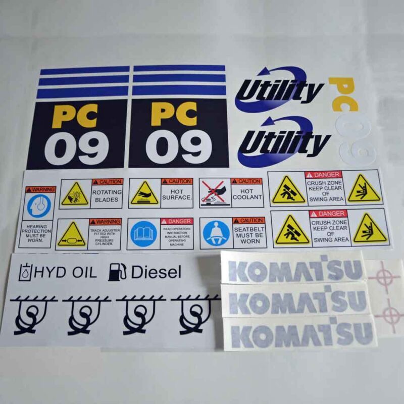 Komatsu PC09 Decal Kit
