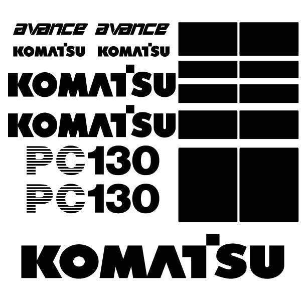 Komatsu PC130-6 Decal Kit Komatsu PC130-6 Decal Kit