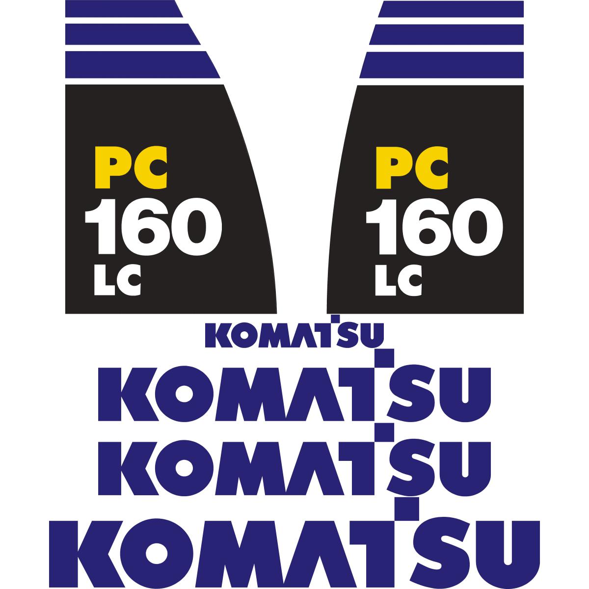 Komatsu PC160-8 LC Decal Kit Komatsu PC160-8 LC Decal Kit
