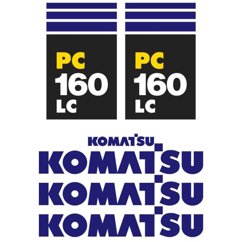 Komatsu PC160LC-7 Decal Kit