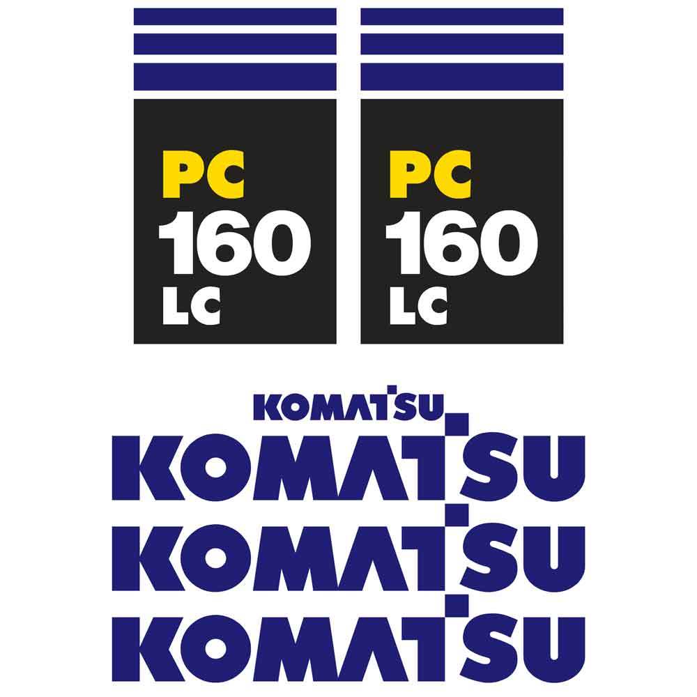 Komatsu PC160LC-7 Decal Kit Komatsu PC160LC-7 Decal Kit