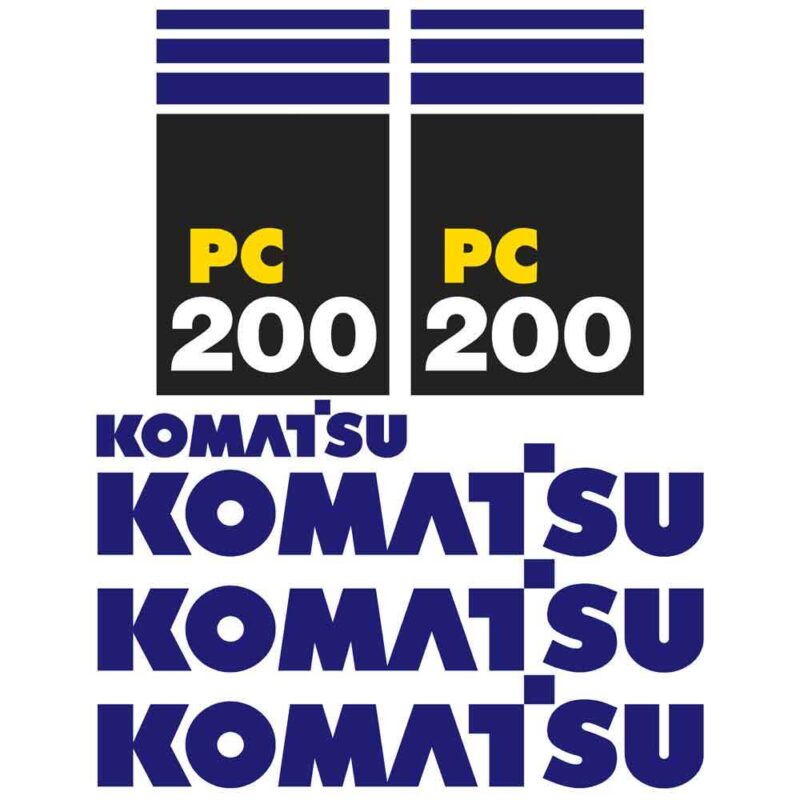 Komatsu PC200-7 Decal Kit