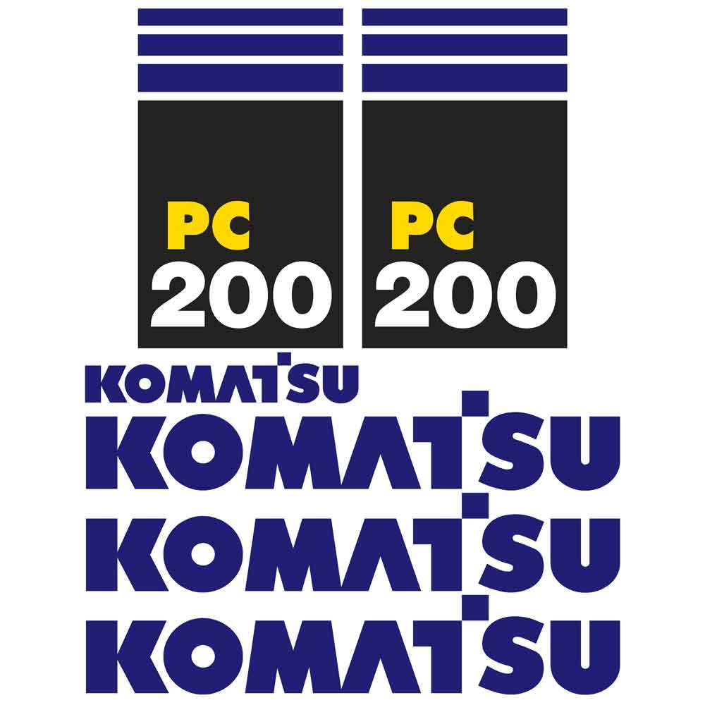 Komatsu PC200-7 Decal Kit Komatsu PC200-7 Decal Kit