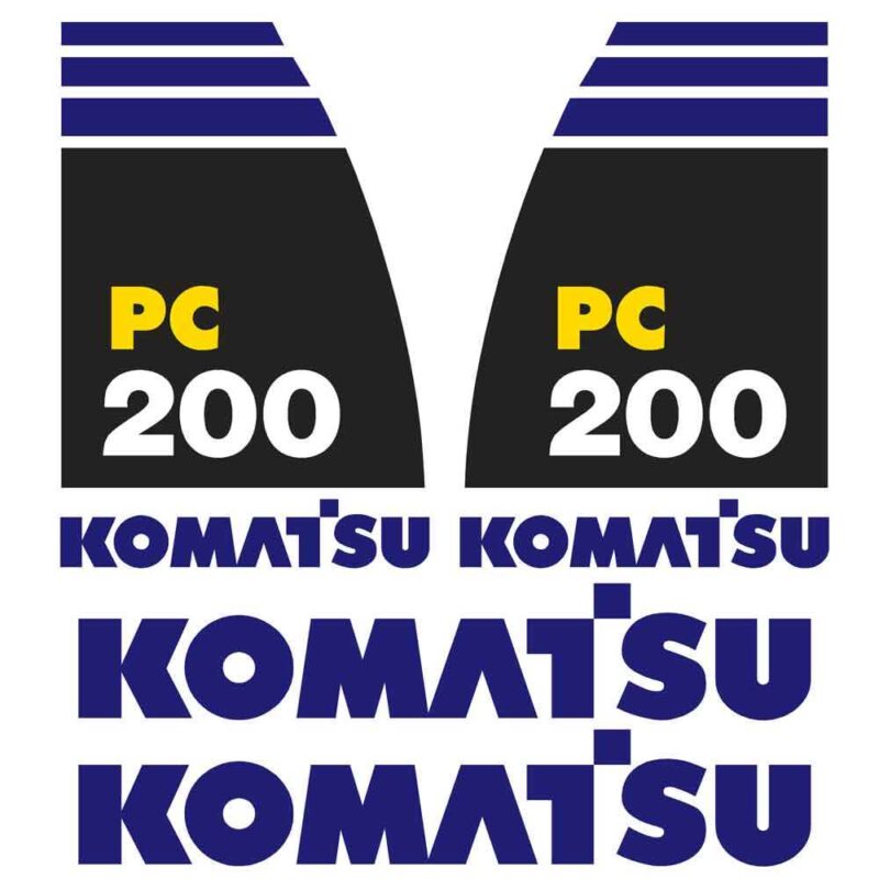 Komatsu PC200-8 Decal Kit