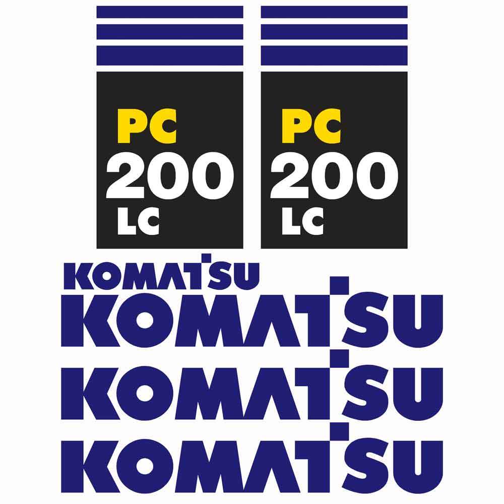 Komatsu PC200LC-7 Decal Kit Komatsu PC200LC-7 Decal Kit