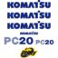 Komatsu PC20R-8 Decal Kit
