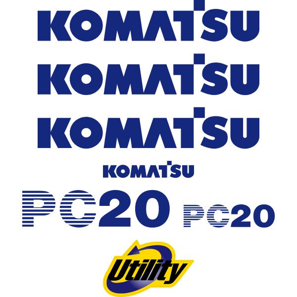 Komatsu PC20R-8 Decal Kit Komatsu PC20R-8 Decal Kit