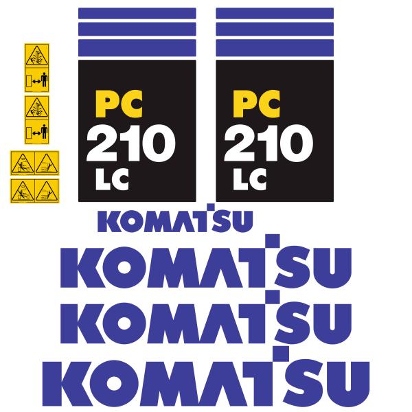 Komatsu PC210-7 LC Decal Kit Komatsu PC210-7 LC Decal Kit