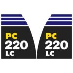Komatsu PC220-8 PC220-8LC Side Door Decals Stickers