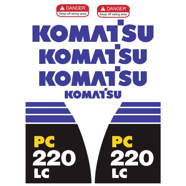 Komatsu PC220 LC-8 Decal Kit Komatsu PC220 LC-8 Decal Kit