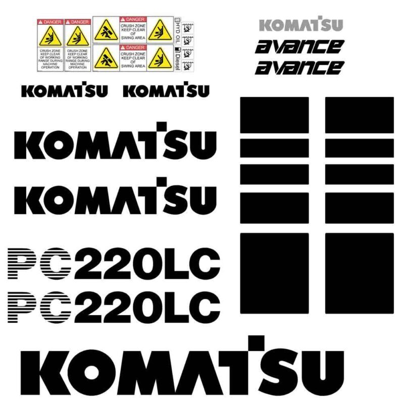 Komatsu PC220LC-6 Decal Kit