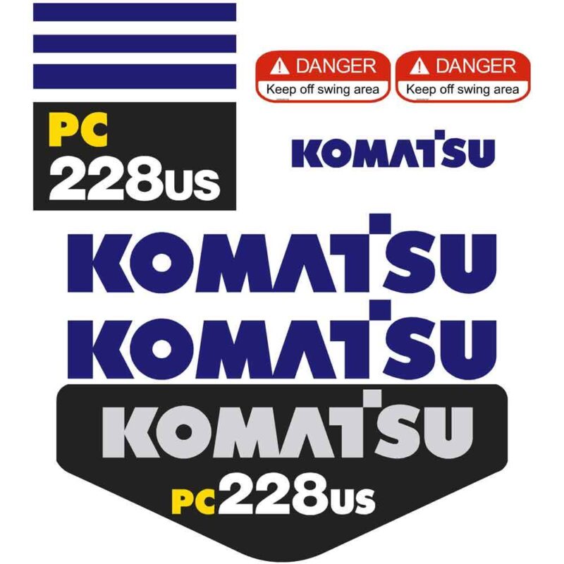 Komatsu PC228US-3EO Decal Kit