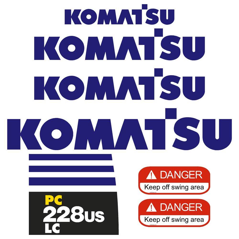 Komatsu PC228US-8 LC Decal Kit Komatsu PC228US-8 LC Decal Kit