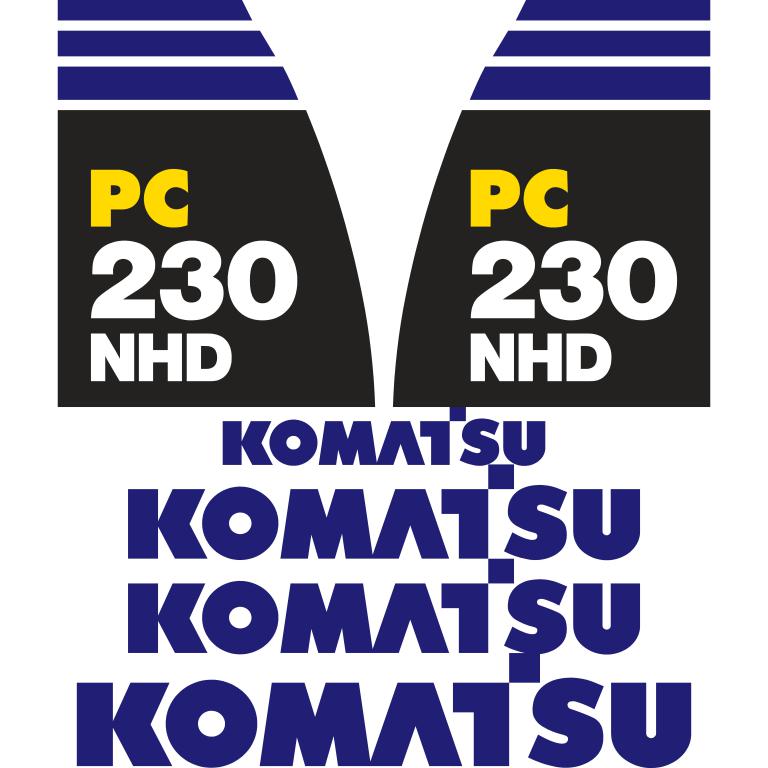 Komatsu PC230 NHD-8 Decal Kit Komatsu PC230 NHD-8 Decal Kit