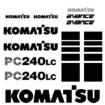Komatsu PC240-6 LC Decal Kit
