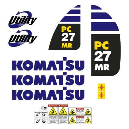 Komatsu PC27MR-3 Decal Kit