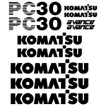 Komatsu PC30-7 Decal Kit
