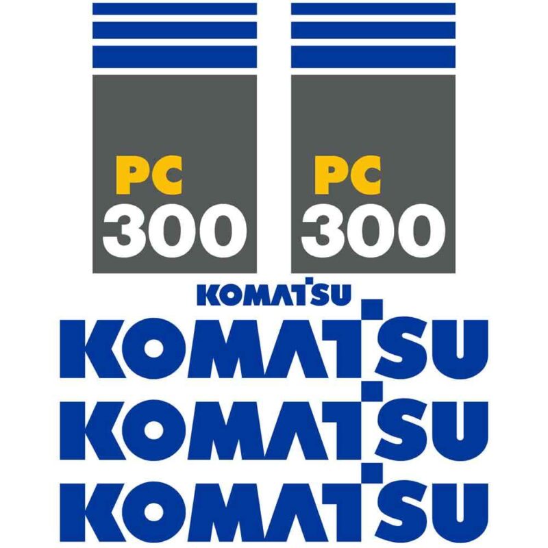 Komatsu PC300-7 Decal Kit