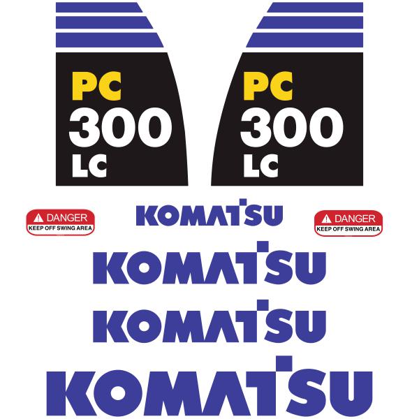 Komatsu PC300 LC - 8 Decal Kit Komatsu PC300 LC - 8 Decal Kit