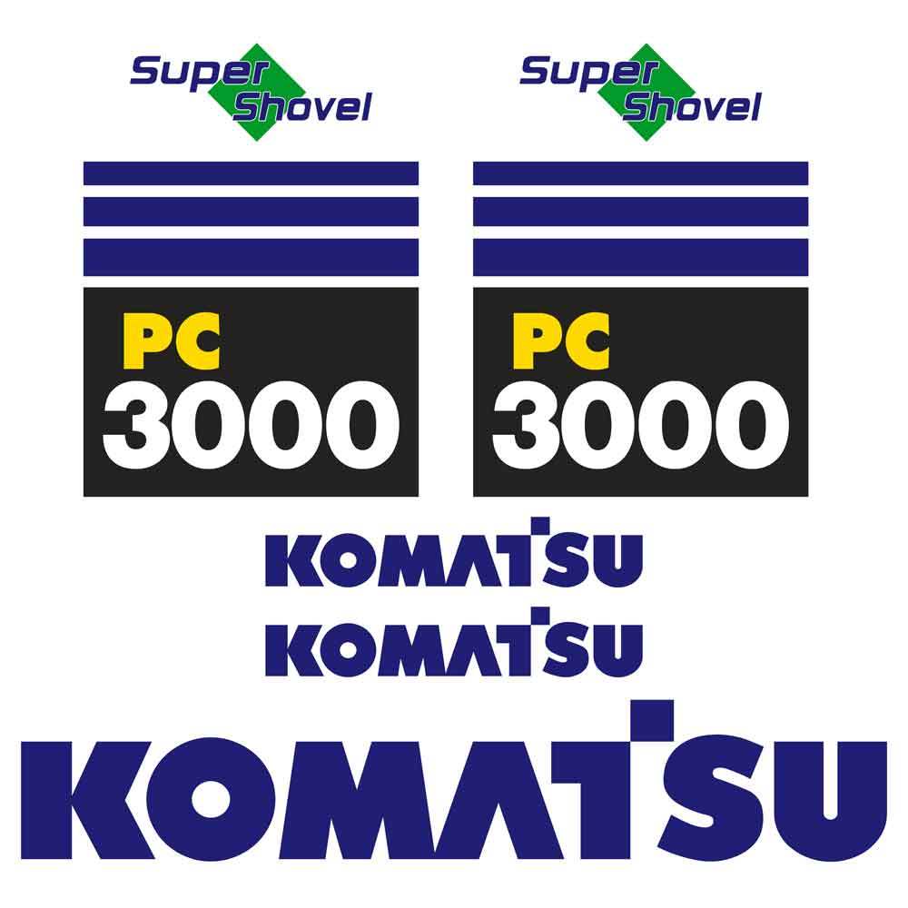 Komatsu PC3000-6 Decal Kit Komatsu PC3000-6 Decal Kit