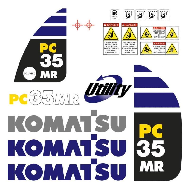 Komatsu PC35MR-2 Decal Kit