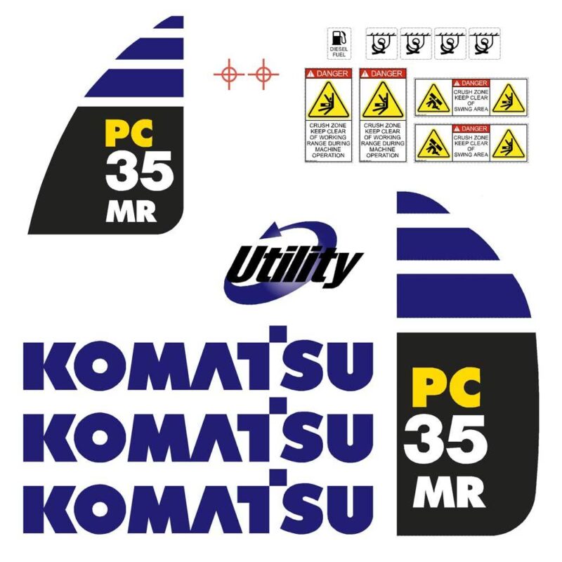 Komatsu PC35MR-3 Decal Kit