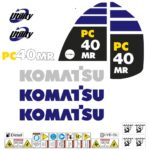 Komatsu PC40MR-2 Decals Mini Excavator