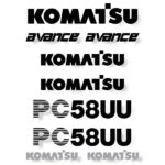 Komatsu PC58UU Decal Kit