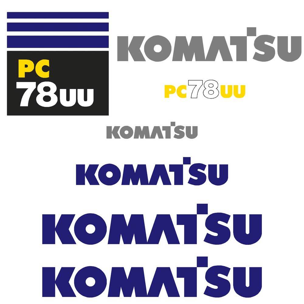 Komatsu PC78UU-6 Decal Kit Komatsu PC78UU-6 Decal Kit