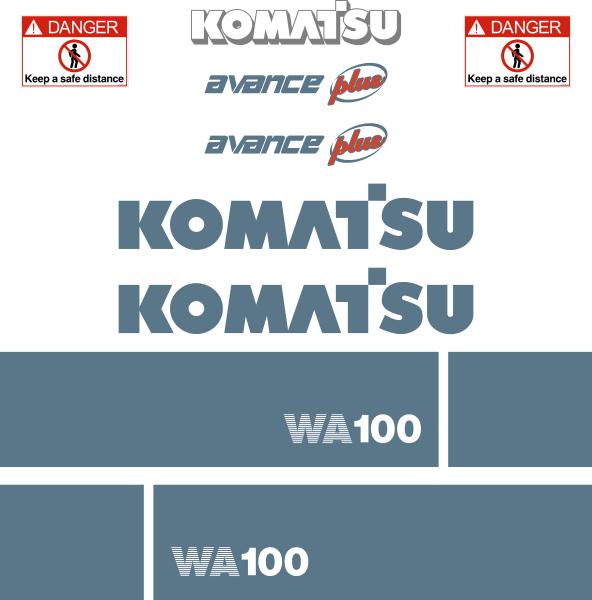 Komatsu WA100-3 Decal Kit Komatsu WA100-3 Decal Kit