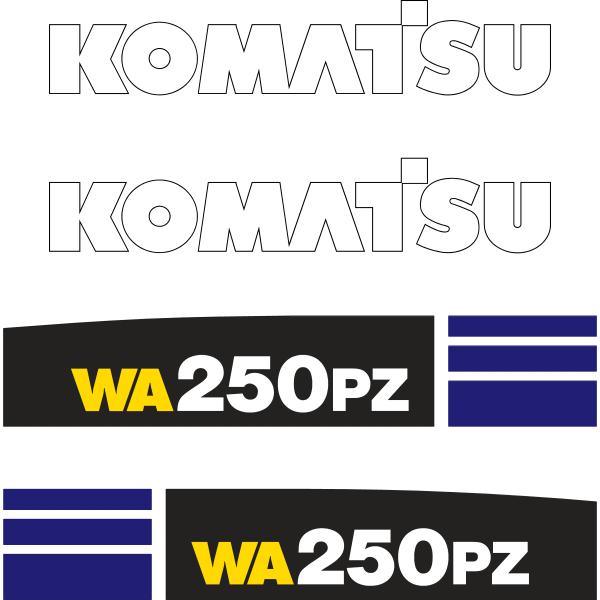 Komatsu WA250PZ-6 Decal Kit Komatsu WA250PZ-6 Decal Kit