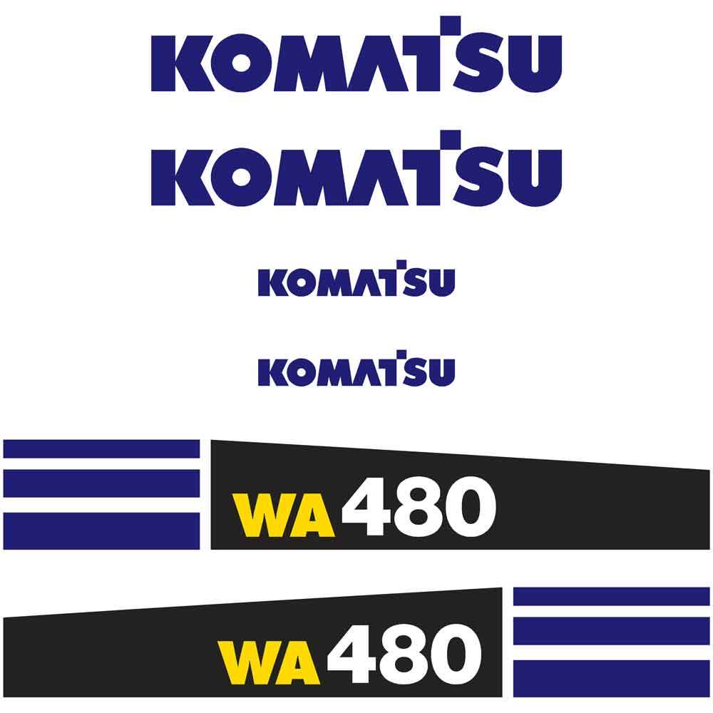 Komatsu WA480-5 Decal Kit Komatsu WA480-5 Decal Kit