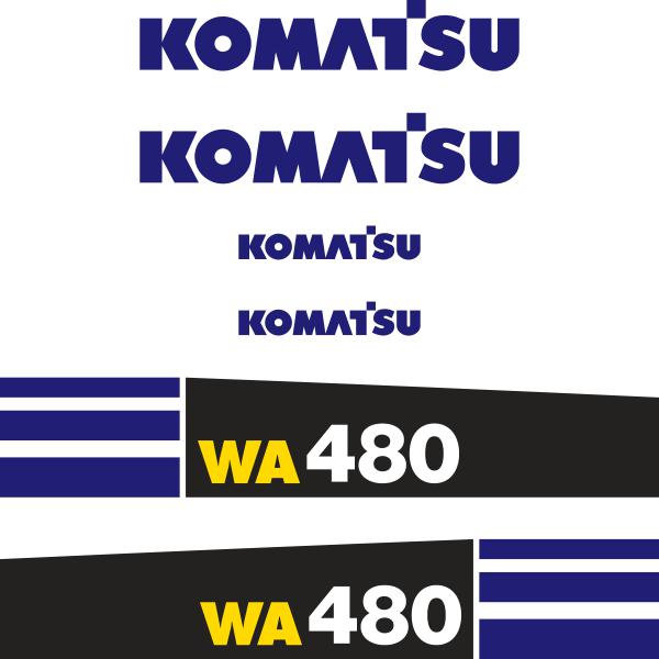 Komatsu WA480-6 Decal Kit Komatsu WA480-6 Decal Kit