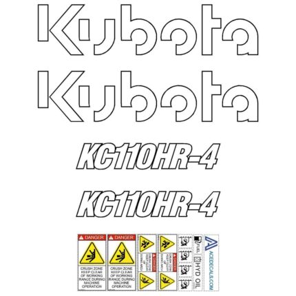 Kubota KC110HR-4 Decal Kit - Tracked Dumper