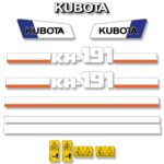 Kubota KH191 Decal Kit