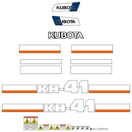 Kubota KH41 Decal Kit