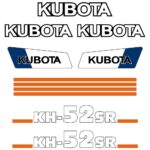 Kubota KH52 SR Decal Kit