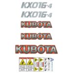 Kubota KX016-4 Decal Kit