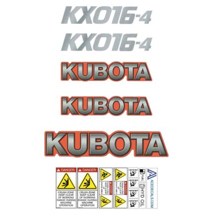 Kubota KX016-4 Decal Kit