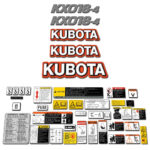 Kubota KX018-4 Decal Kit