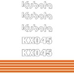 Kubota KX045 Decal Kit