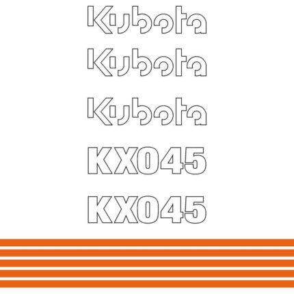 Kubota KX045 Decal Kit